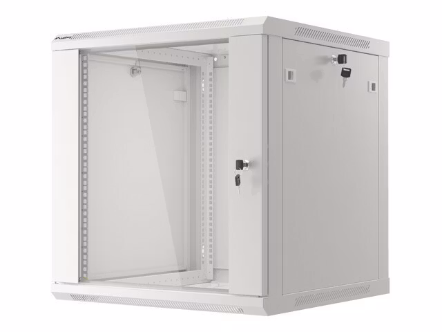 RACKSKÅP 19" VÄGGMONTERAT 12U/600X600 (FLAT PACK) V2 GRÅ LANBERG