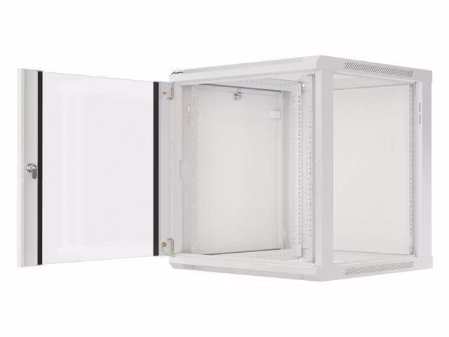 RACKSKÅP 19" VÄGGMONTERAT 12U/600X600 (FLAT PACK) V2 GRÅ LANBERG