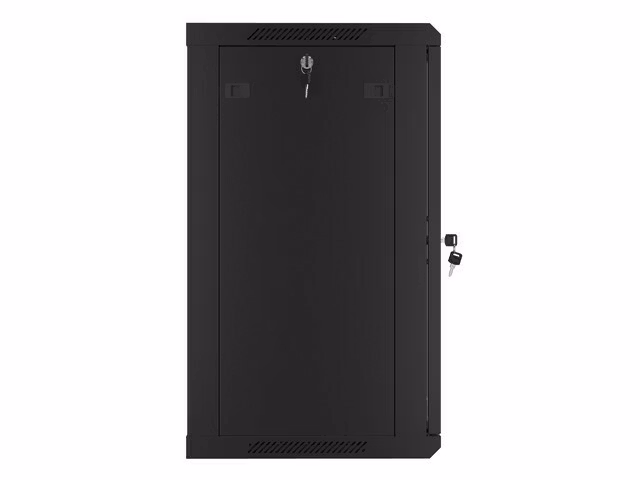 RACKSKÅP 19" VÄGGMONTERAT 15U/600X450 (FLAT PACK) MED GLASDÖRR SVART LANBERG V2