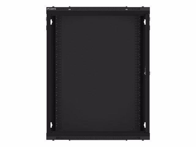 RACKSKÅP 19" VÄGGMONTERAT 15U/600X450 (FLAT PACK) MED GLASDÖRR SVART LANBERG V2