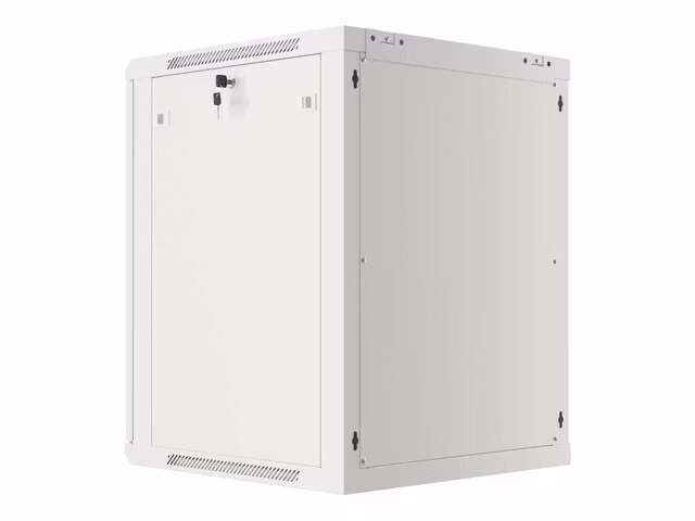 RACKSKÅP 19" VÄGGMONTERAT 15U/600X600 (FLAT PACK) MED GLASDÖRR GRÅ LANBERG V2