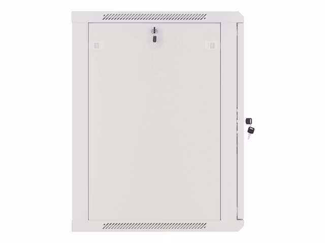 RACKSKÅP 19" VÄGGMONTERAT 15U/600X600 (FLAT PACK) MED GLASDÖRR GRÅ LANBERG V2