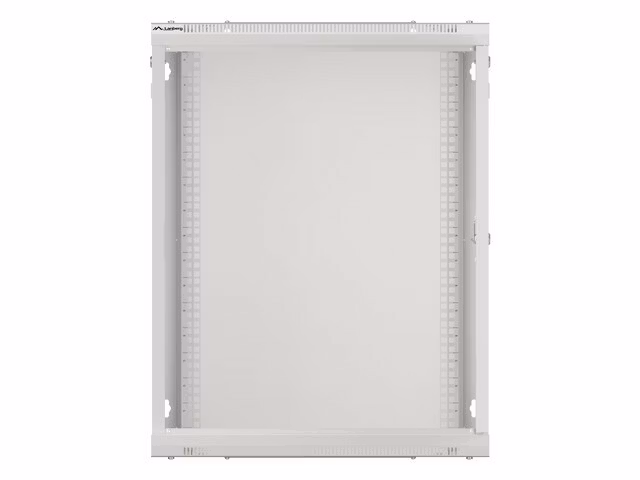 RACKSKÅP 19" VÄGGMONTERAT 15U/600X600 (FLAT PACK) MED GLASDÖRR GRÅ LANBERG V2