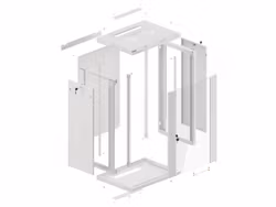 RACKSKÅP 19" VÄGGMONTERAT 18U/600X450 (FLAT PACK) GRÅ LANBERG V2