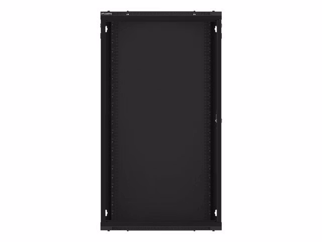 RACKSKÅP 19" VÄGGMONTERAT 22U/600X450 (FLAT PACK) MED GLASDÖRR SVART LANBERG V2