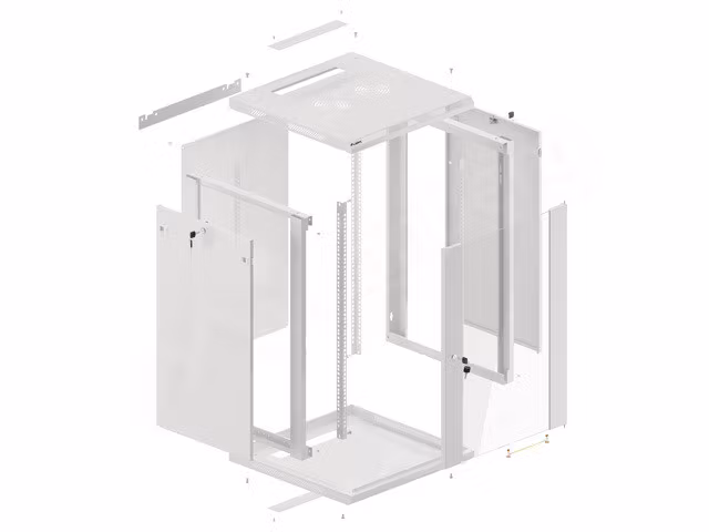 RACKSKÅP 19" VÄGGMONTERAT 18U/600X600 (FLAT PACK) GRÅ LANBERG V2