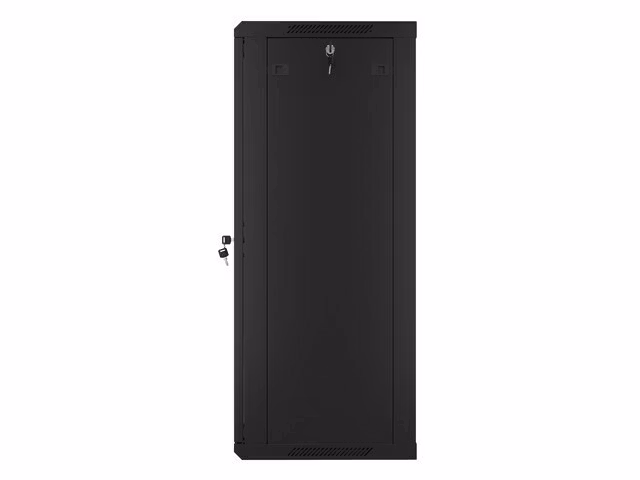RACKSKÅP 19" VÄGGMONTERAT 22U/600X450 (FLAT PACK) MED GLASDÖRR SVART LANBERG V2