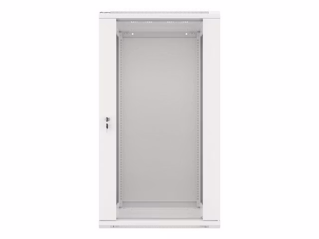 RACKSKÅP 19" VÄGGMONTERAT 22U/600X600 (FLAT PACK) MED GLASDÖRR GRÅ LANBERG V2