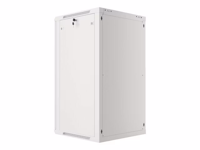 RACKSKÅP 19" VÄGGMONTERAT 22U/600X600 (FLAT PACK) MED GLASDÖRR GRÅ LANBERG V2