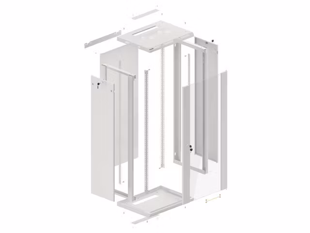 RACKSKÅP 19" VÄGGMONTERAT 27U/600X450 (FLAT PACK) GRÅ LANBERG V2