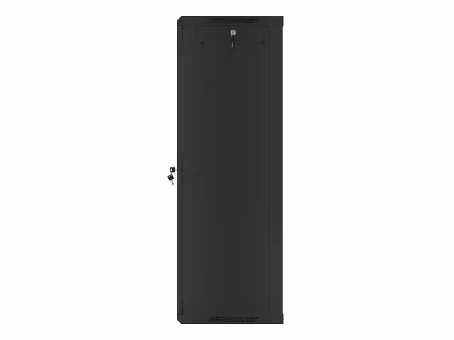 RACKSKÅP 19" VÄGGMONTERAT 27U/600X450 (FLAT PACK) MED GLASDÖRR SVART LANBERG V2