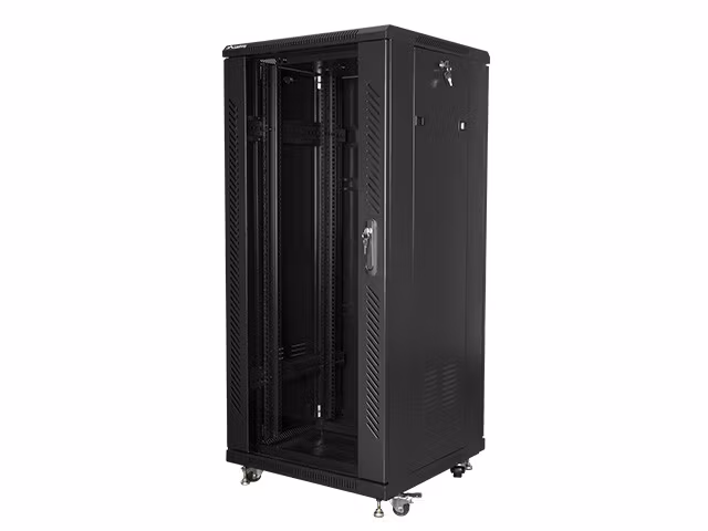 RACKSKÅP 19" FRISTÅENDE 27U/600X600 (FLAT PACK) SVART LANBERG