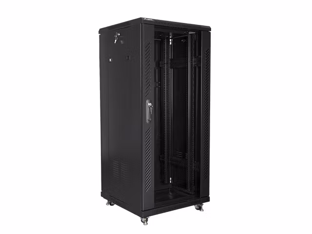 RACKSKÅP 19" FRISTÅENDE 27U/600X600 (FLAT PACK) SVART LANBERG