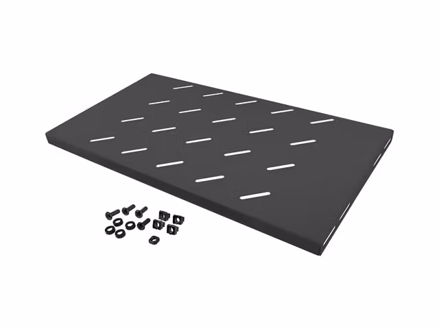 19" FAST HYLLPLAN 1U/486X270MM MAX LASTKAPACITET UPP TILL 120KG SVART LANBERG