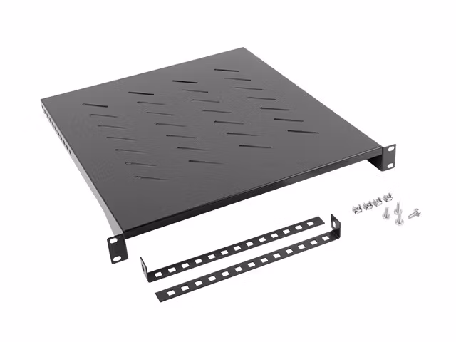 19" FAST HYLLPLAN 1U/483X500MM MAX LASTKAPACITET UPP TILL 25KG SVART LANBERG