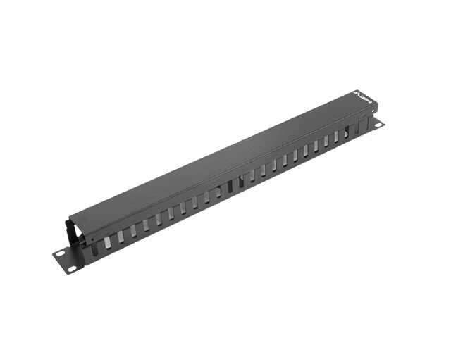 19" KABELHANTERINGSPANEL TYP A 1U SVART LANBERG