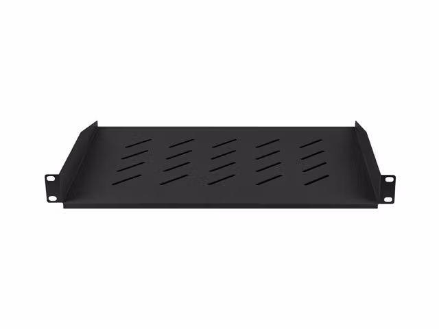 19" FAST HYLLPLAN 1U/483X315MM MAX LASTKAPACITET UPP TILL 25KG SVART LANBERG