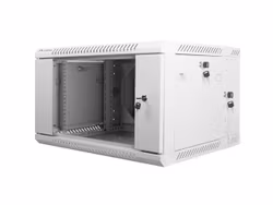RACKSKÅP 19" VÄGGMONTERAT MED DUBBLA SEKTIONER 6U/600X600 (FLAT PACK) GRÅ LANBERG