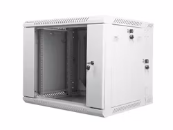RACKSKÅP 19" VÄGGMONTERAT MED DUBBLA SEKTIONER 9U/600X600 (FLAT PACK) GRÅ LANBERG