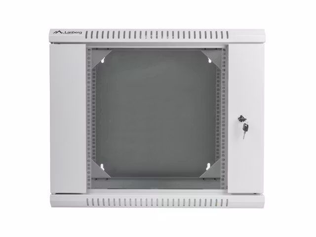 RACKSKÅP 19" VÄGGMONTERAT MED DUBBLA SEKTIONER 9U/600X600 (FLAT PACK) GRÅ LANBERG