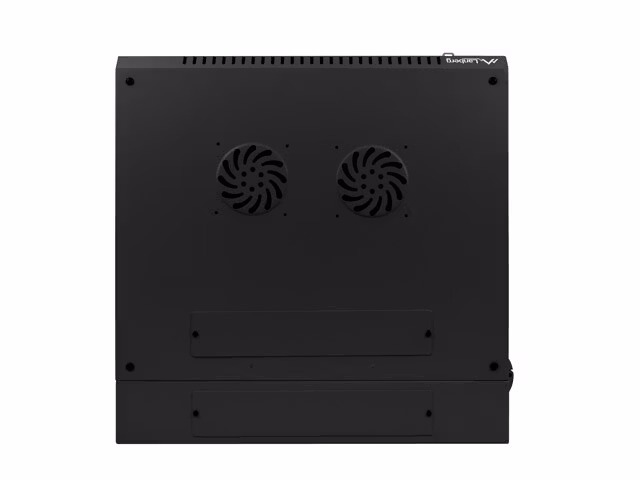 RACKSKÅP 19" DUBBEL SEKTION VÄGGMONTERAT 12U/600X600 (FLAT PACK) SVART LANBERG