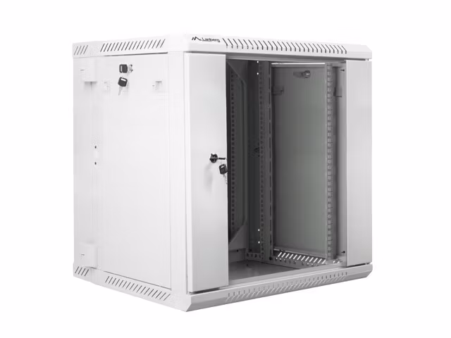 RACKSKÅP 19" DUBBEL SEKTION VÄGGMONTERAT 12U/600X600 (FLAT PACK) GRÅ LANBERG
