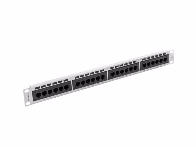 PATCHPANEL 24 PORTAR 1U 19" CAT.6 UTP GRÅ LANBERG