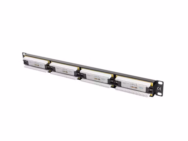 PATCHPANEL 24 PORT 1U 19" CAT.6 UTP SVART LANBERG