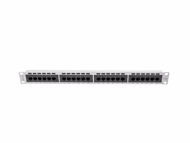 PATCHPANEL 24 PORTAR 1U 19" CAT.6 UTP GRÅ LANBERG