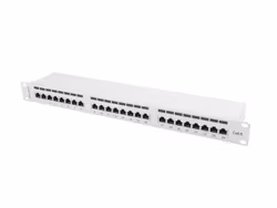 PATCHPANEL 24 PORT 1U 19" CAT.6 FTP SKÄRMAD GRÅ LANBERG