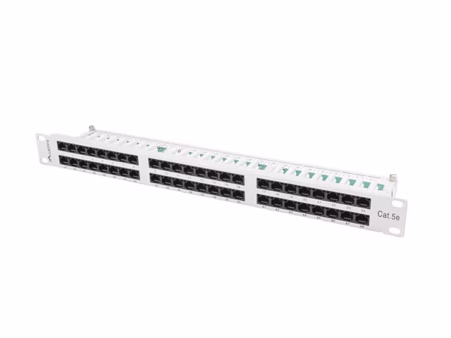 PATCHPANEL 48 PORT 1U 19" CAT.5E UTP GRÅ LANBERG