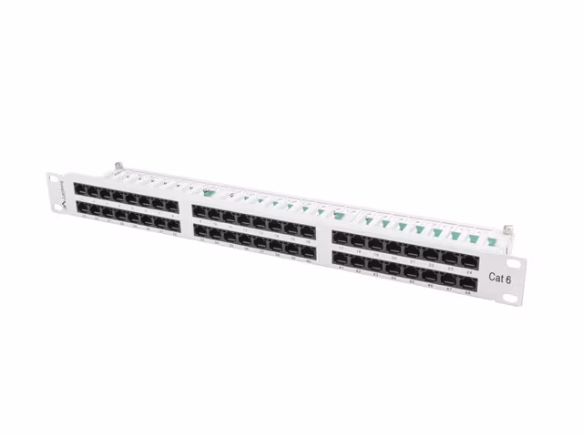 PATCHPANEL 48 PORTAR 1U 19" CAT.6 UTP GRÅ LANBERG