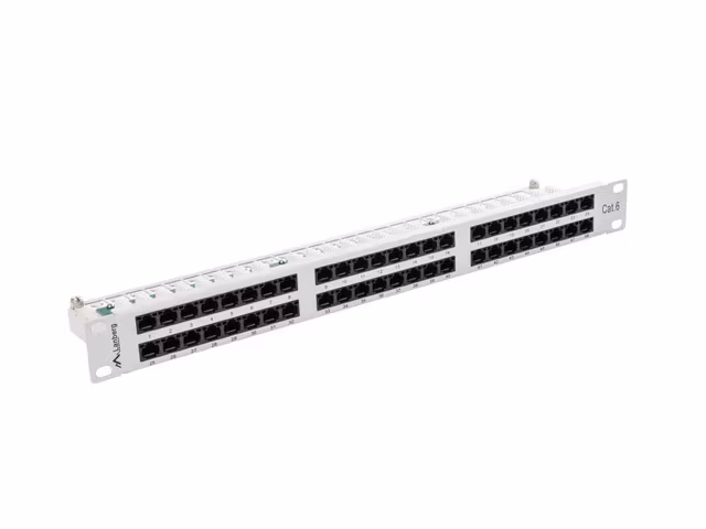 PATCHPANEL 48 PORTAR 1U 19" CAT.6 UTP GRÅ LANBERG