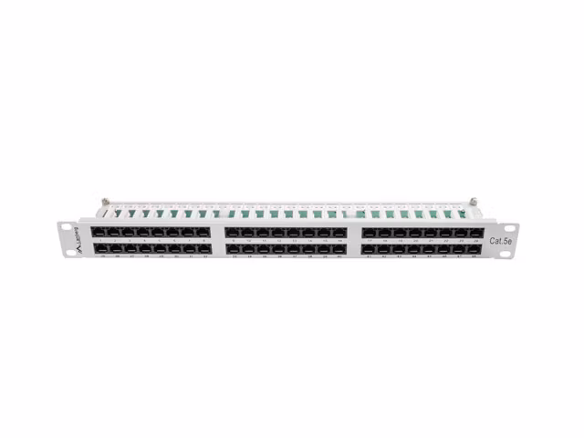 PATCHPANEL 48 PORT 1U 19" CAT.5E UTP GRÅ LANBERG