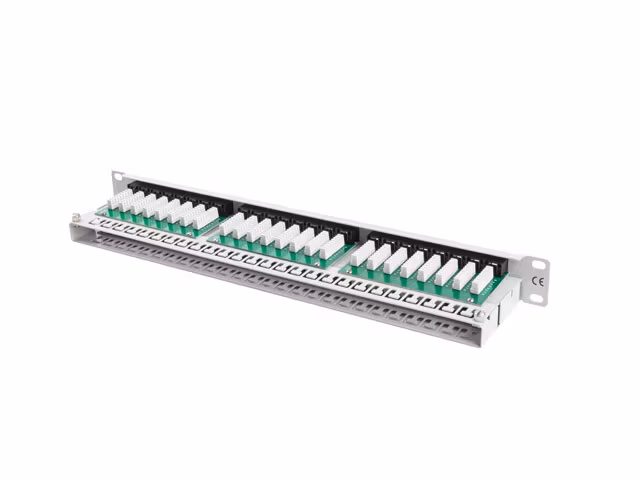 PATCHPANEL 48 PORT 1U 19" CAT.5E UTP GRÅ LANBERG