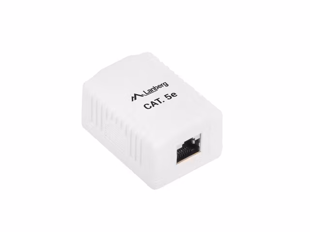 YTMONTERINGSDOSA CAT.5E FTP SKÄRMAD 1X RJ45 VIT LANBERG