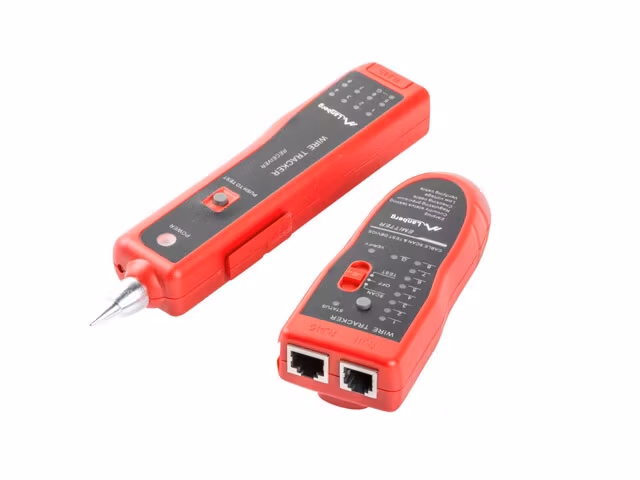 NÄTVERK LAN TESTARE RJ45, RJ12, RJ11, KOAXIALKABEL MED TRÅDSPÅRARE OCH IDENTIFIERARE LANBERG