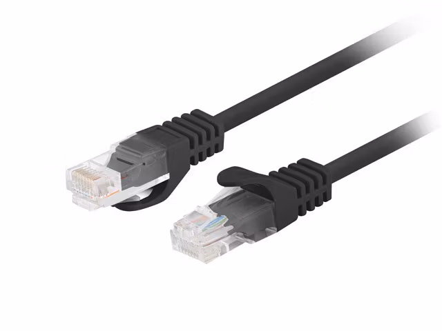 PATCHKABEL CAT.5E UTP 0,25M SVART FLUKE PASSERADE LANBERG