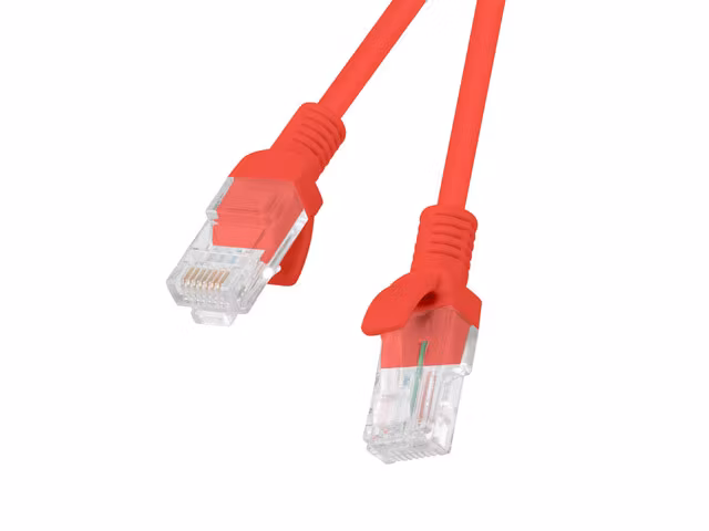 PATCHKABEL CAT.5E UTP 1M RÖD FLUKE PASSERADE LANBERG