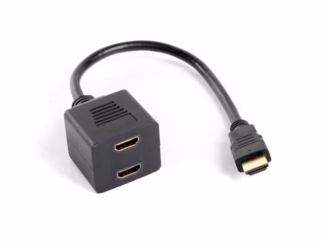 HDMI(M)->2X HDMI(F) ADAPTERKABEL 20CM SVART SPLITTER LANBERG