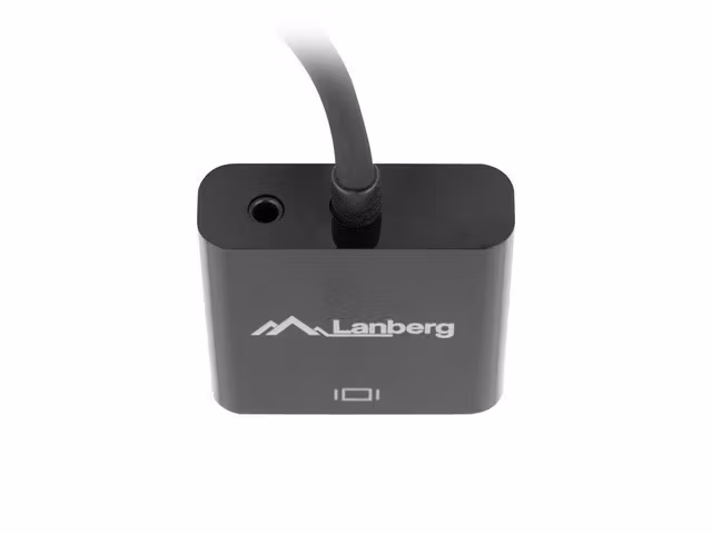 HDMI(M)->VGA(F)+MINIJACK 3,5MM(F) ADAPTERKABEL 20CM LANBERG