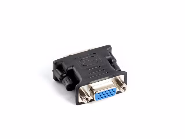 DVI-I(M)(24+5) DUBBEL LÄNK->VGA(F) ADAPTER SVART LANBERG