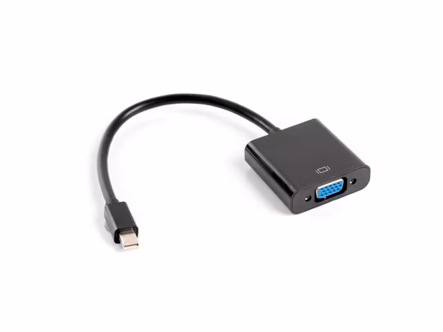 DISPLAYPORT MINI(M) 1.2->VGA(F) ADAPTERKABEL 20CM SVART LANBERG