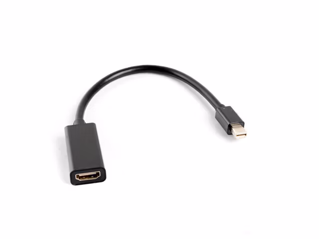 DISPLAYPORT MINI(M) 1.2->HDMI(F) ADAPTERKABEL 20CM SVART LANBERG