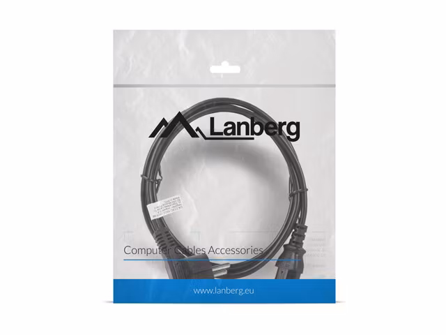 CEE 7/7->IEC 320 C13 NÄTSLADD 1,8M SVART LANBERG