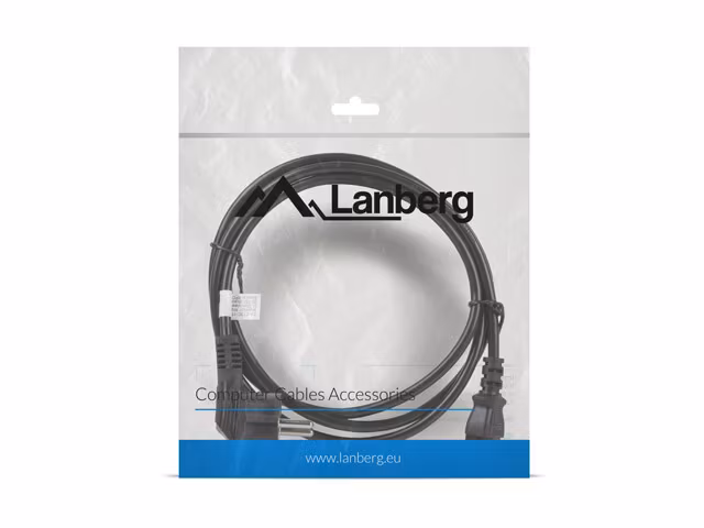 CEE 7/7->IEC 320 C13 NÄTSLADD 1,8 M VDE SVART LANBERG