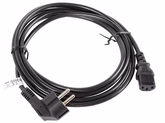 CEE 7/7->IEC 320 C13 NÄTSLADD 3M VDE SVART LANBERG