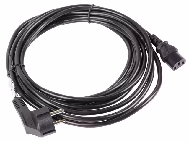 CEE 7/7->IEC 320 C13 NÄTKABEL 5M VDE SVART LANBERG