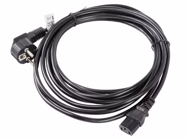 CEE 7/7->IEC 320 C13 NÄTKABEL 5M VDE SVART LANBERG