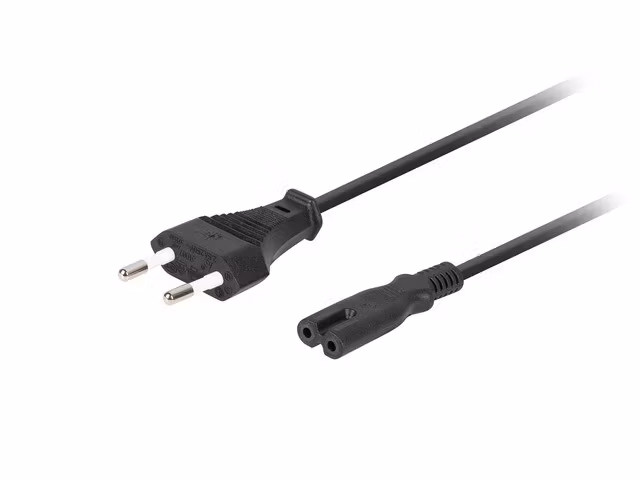 CEE 7/16->IEC 320 C7 EURO (RADIO) NÄTSLADD 1,8M VDE SVART LANBERG